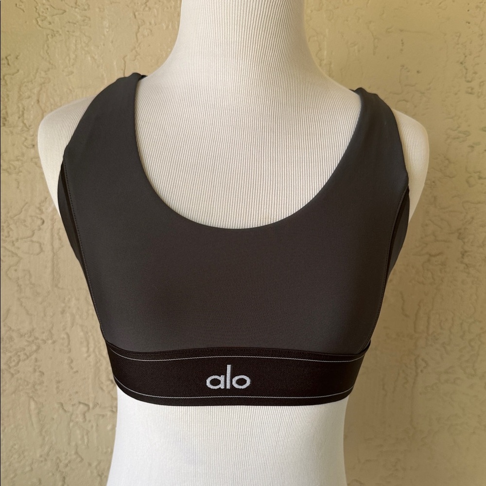 ALO Yoga Dark Gray Sports Bra